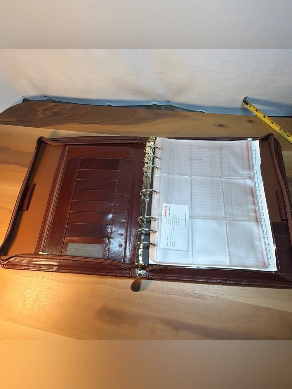 VTG 1999 FRANKLIN COVEY Full Grain Leather 7-Ring Planner Binder ORGANIZER  USA